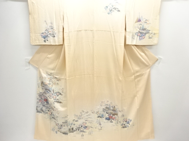 JAPANESE KIMONO / HOMONGI / CRANE